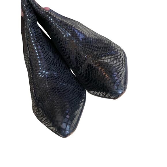 High Heel Ankle Boots EU 38 / US 7.5M Black Textured Leather by Tsaloros Mallos - Picture 9 of 11